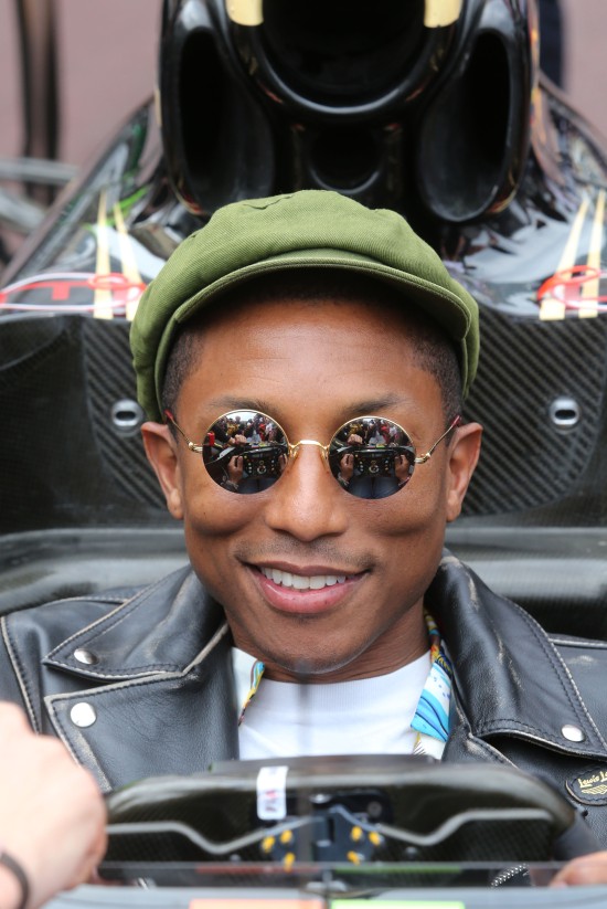 Pharrell Williams (USA) Singer-Songwriter with the Lotus F1 Team team. Monaco Grand Prix, Sunday 24th May 2015. Monte Carlo, Monaco.