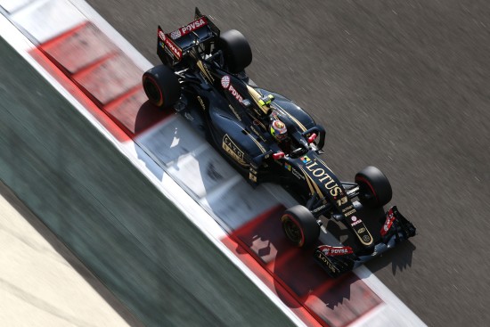 Pastor Maldonado (VEN) Lotus F1 E23. Abu Dhabi Grand Prix, Saturday 28th November 2015. Yas Marina Circuit, Abu Dhabi, UAE.